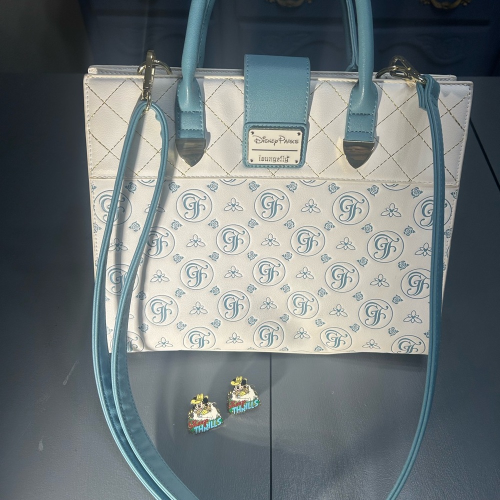Disney parks loungefly White and Blue Tote Bag